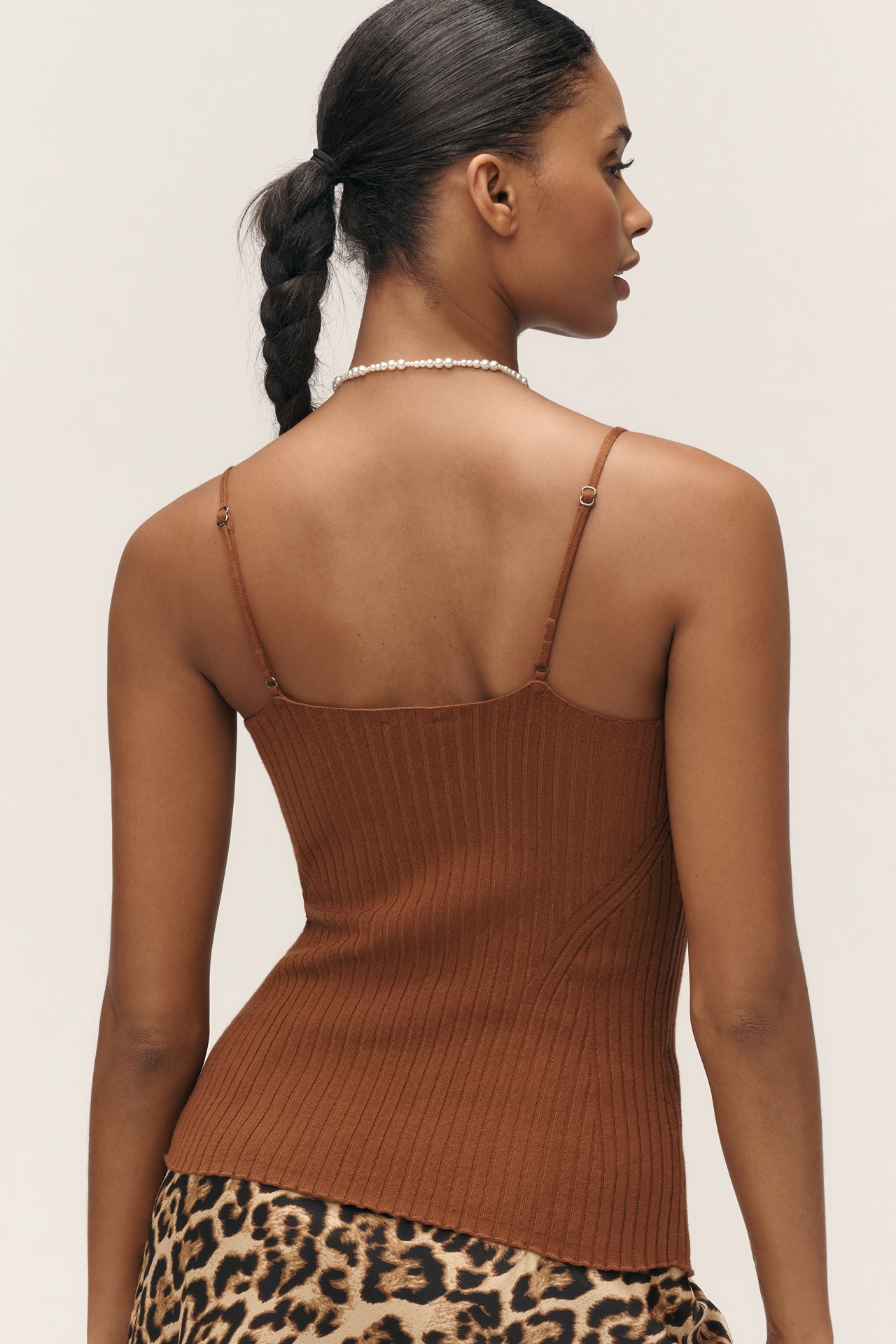 Maeve Square-Neck Ribbed Knit Tank Top