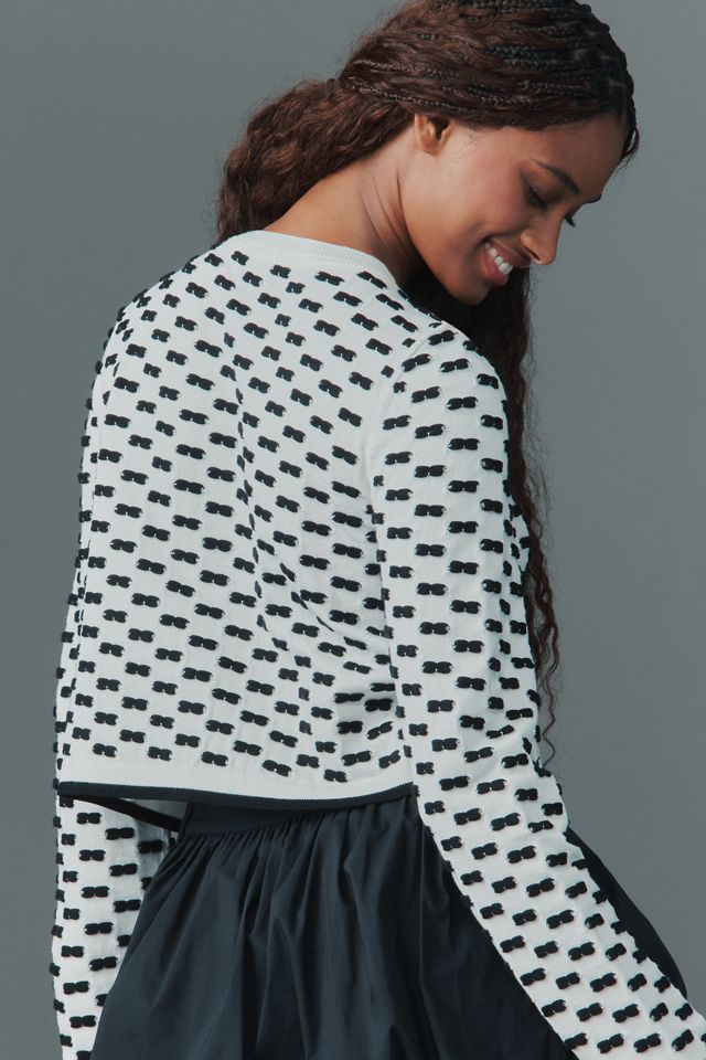 Maeve 3D Bow Embroidered Cardigan Sweater #1
