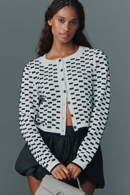 Maeve 3D Bow Embroidered Cardigan Sweater