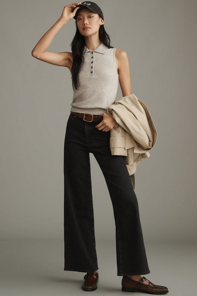 Pilcro Cashmere Blend Polo Sweater Tank #3