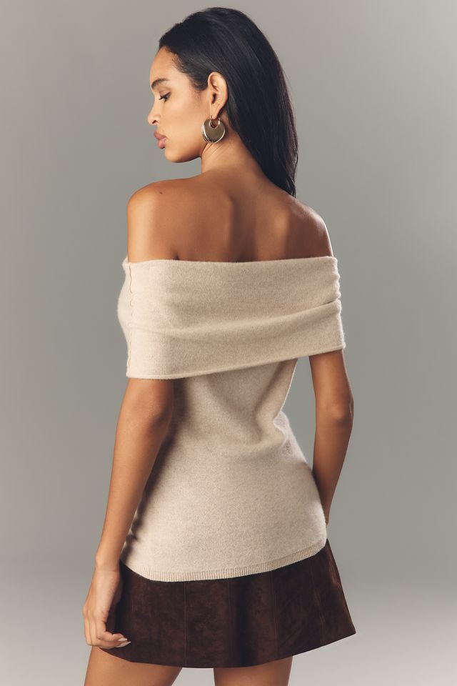 Pilcro Cashmere Off-The-Shoulder Sweater Top #2