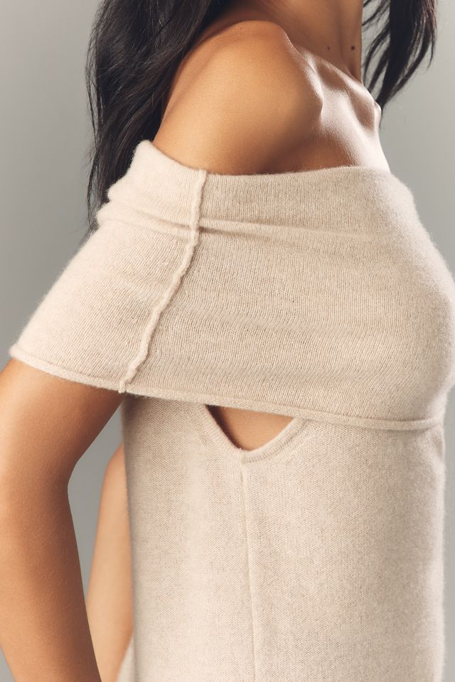 Pilcro Cashmere Off-The-Shoulder Sweater Top #3