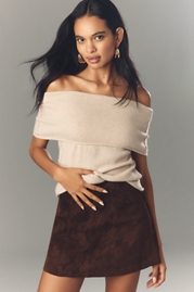 Pilcro Cashmere Off-The-Shoulder Sweater Top