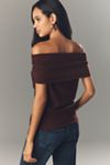Pilcro Cashmere Off-The-Shoulder Sweater Top
