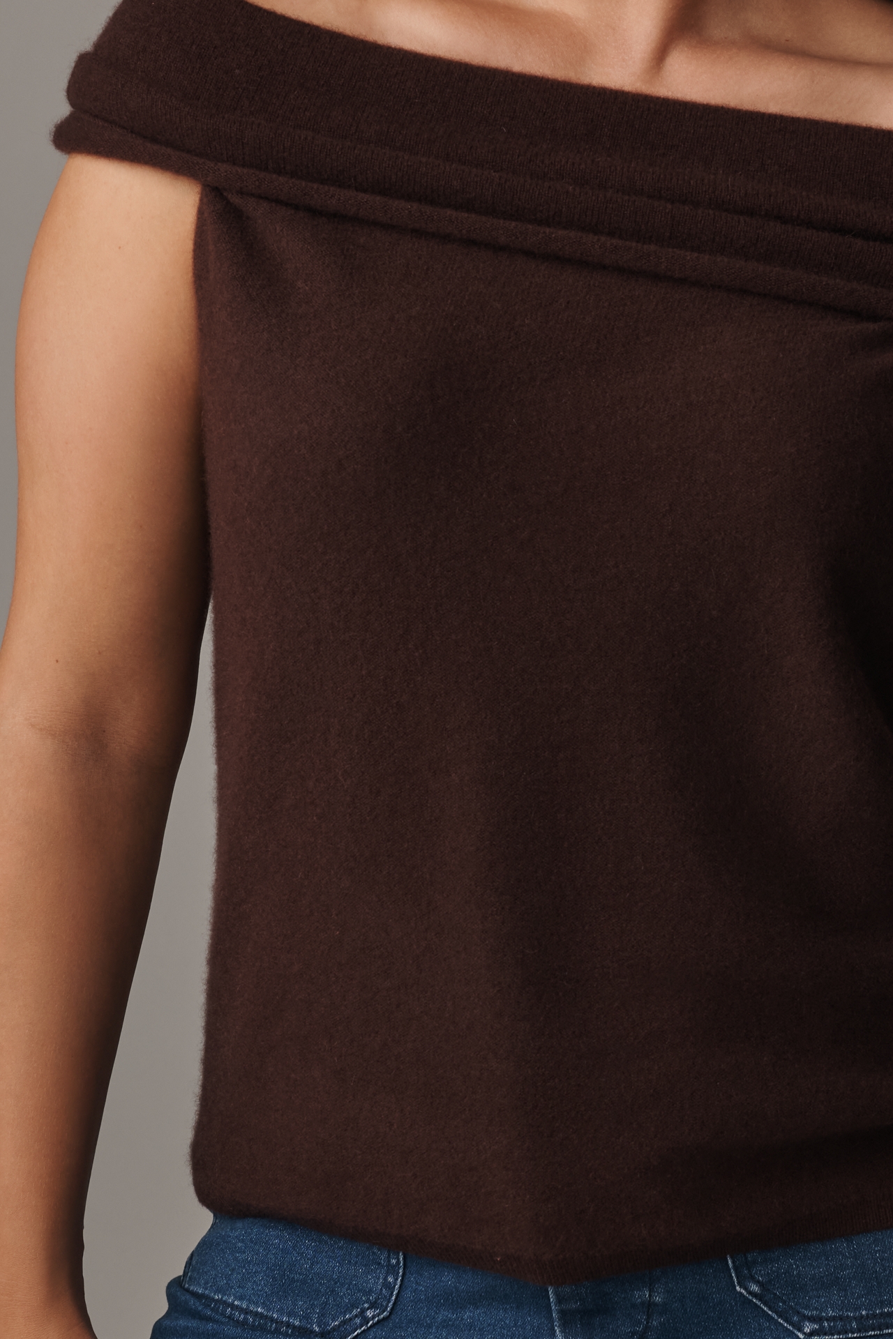 Pilcro Cashmere Off-The-Shoulder Sweater Top