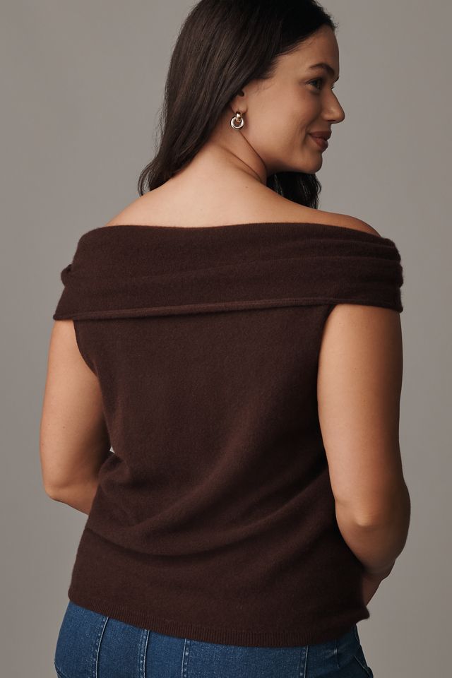Pilcro Cashmere Off-The-Shoulder Sweater Top #6