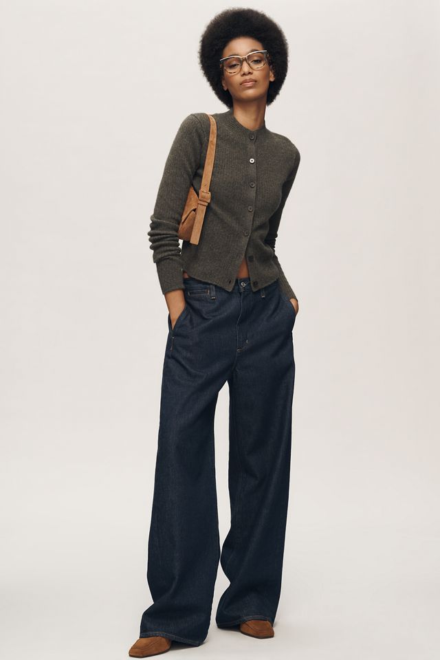Pilcro Ribbed Cashmere Cardigan Sweater #3