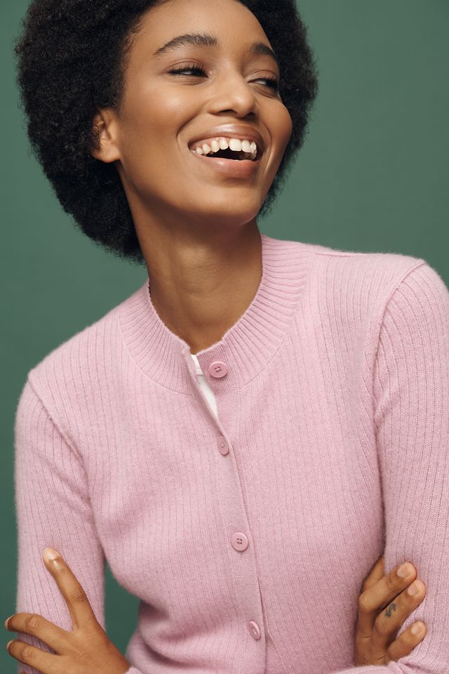 Pilcro Ribbed Cashmere Cardigan Sweater #1