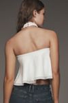 By Anthropologie Ruffle Halter Knit Top