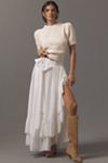 By Anthropologie Short-Sleeve Pointelle Sweater