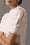 By Anthropologie Short-Sleeve Pointelle Sweater