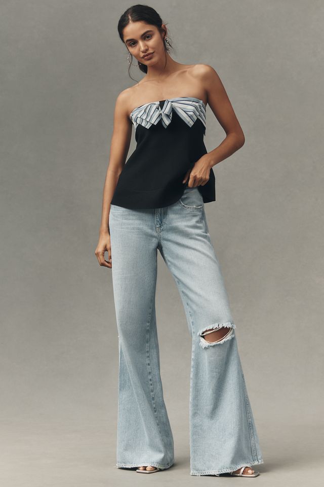 Maeve Strapless Bow Swing Top #1