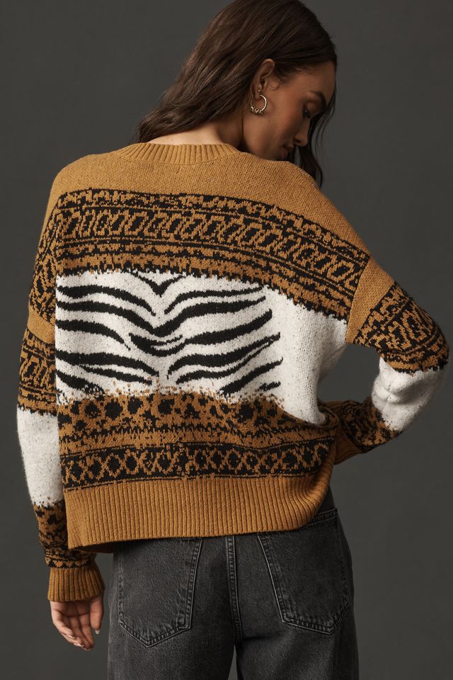 Pilcro Tiger Icon Wool-Blend Jumper #1