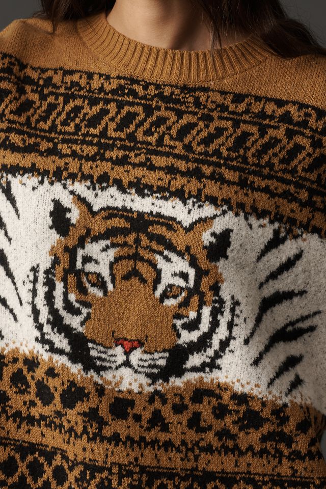 Pilcro Tiger Icon Wool-Blend Jumper #3