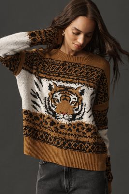 Maglione in misto lana Pilcro Tiger Icon