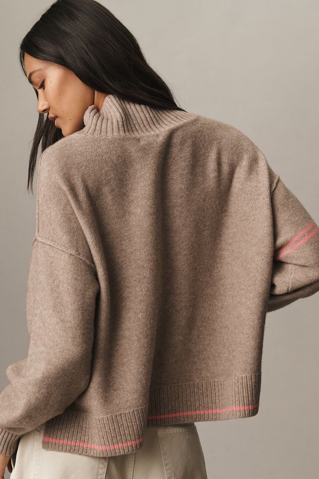 Pilcro Cashmere Blend Tipped Turtleneck Sweater #3