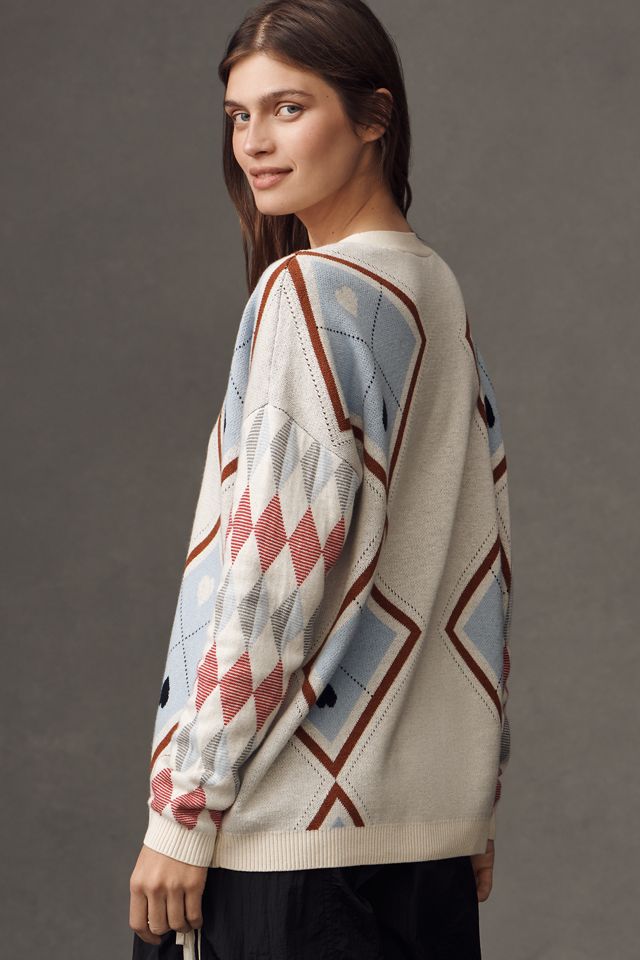 Maeve Ruffled Lace Cardigan Sweater