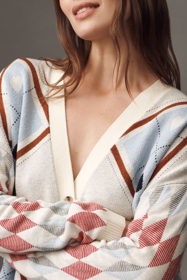 Maeve Ruffled Lace Cardigan Sweater
