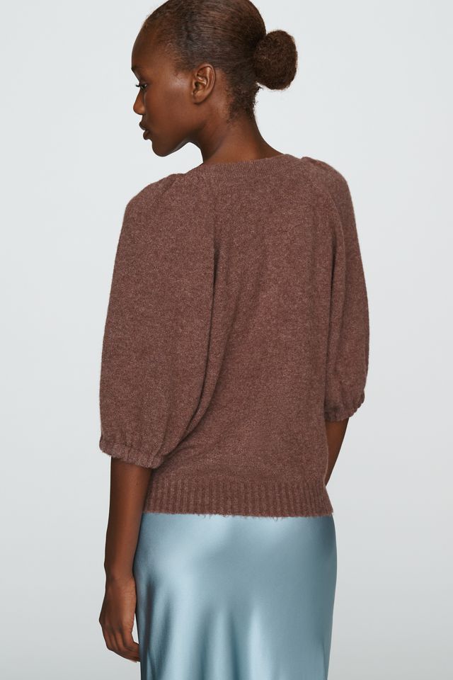 By Anthropologie Puff-Sleeve Cardigan Sweater #1