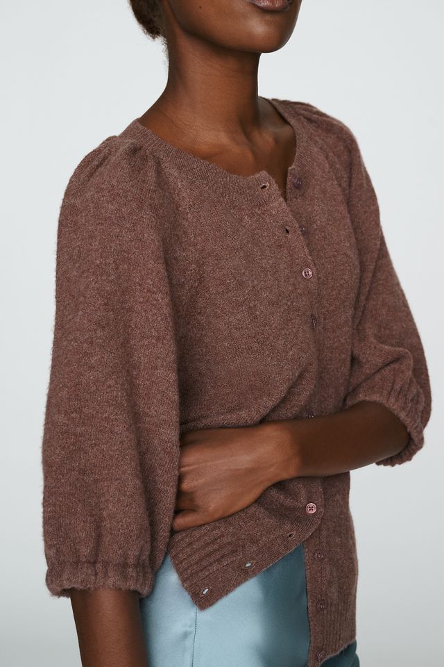 By Anthropologie Puff-Sleeve Cardigan Sweater #2