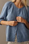 By Anthropologie Puff-Sleeve Cardigan Sweater