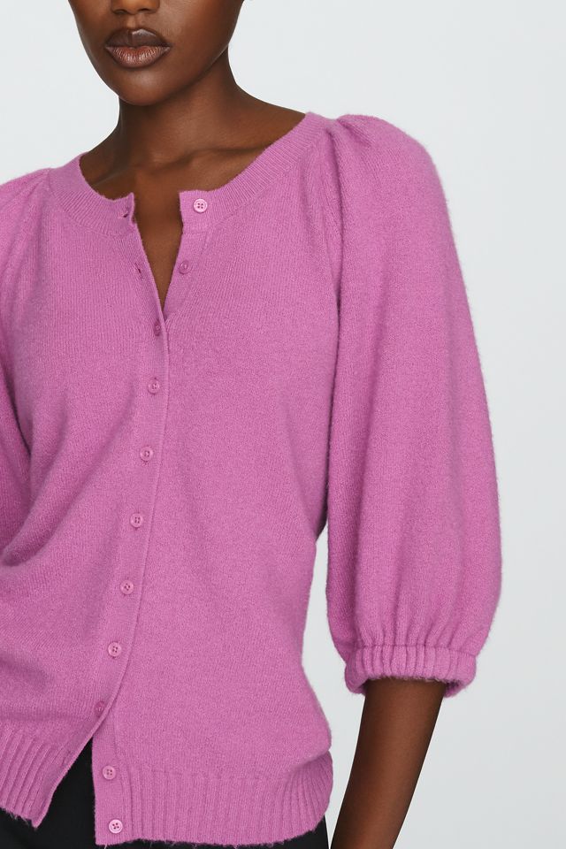 By Anthropologie Linea Wool Blend Puff-Sleeve Cardigan #4