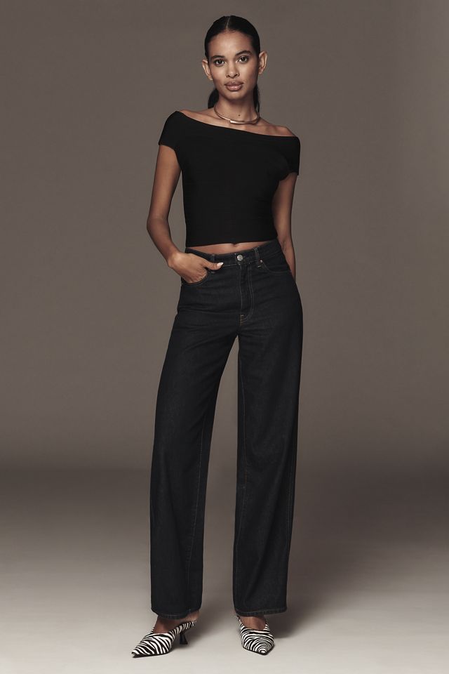 By Anthropologie Off-The-Shoulder Bandage Cropped Sweater #1