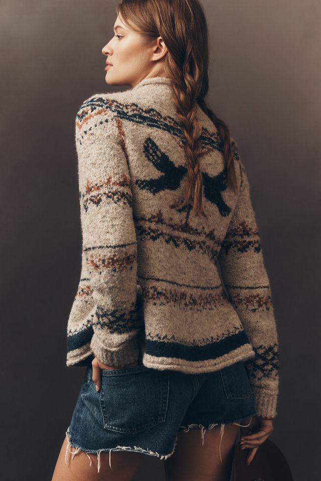 Pilcro Long-Sleeve Mock-Neck Bird Sweater #4
