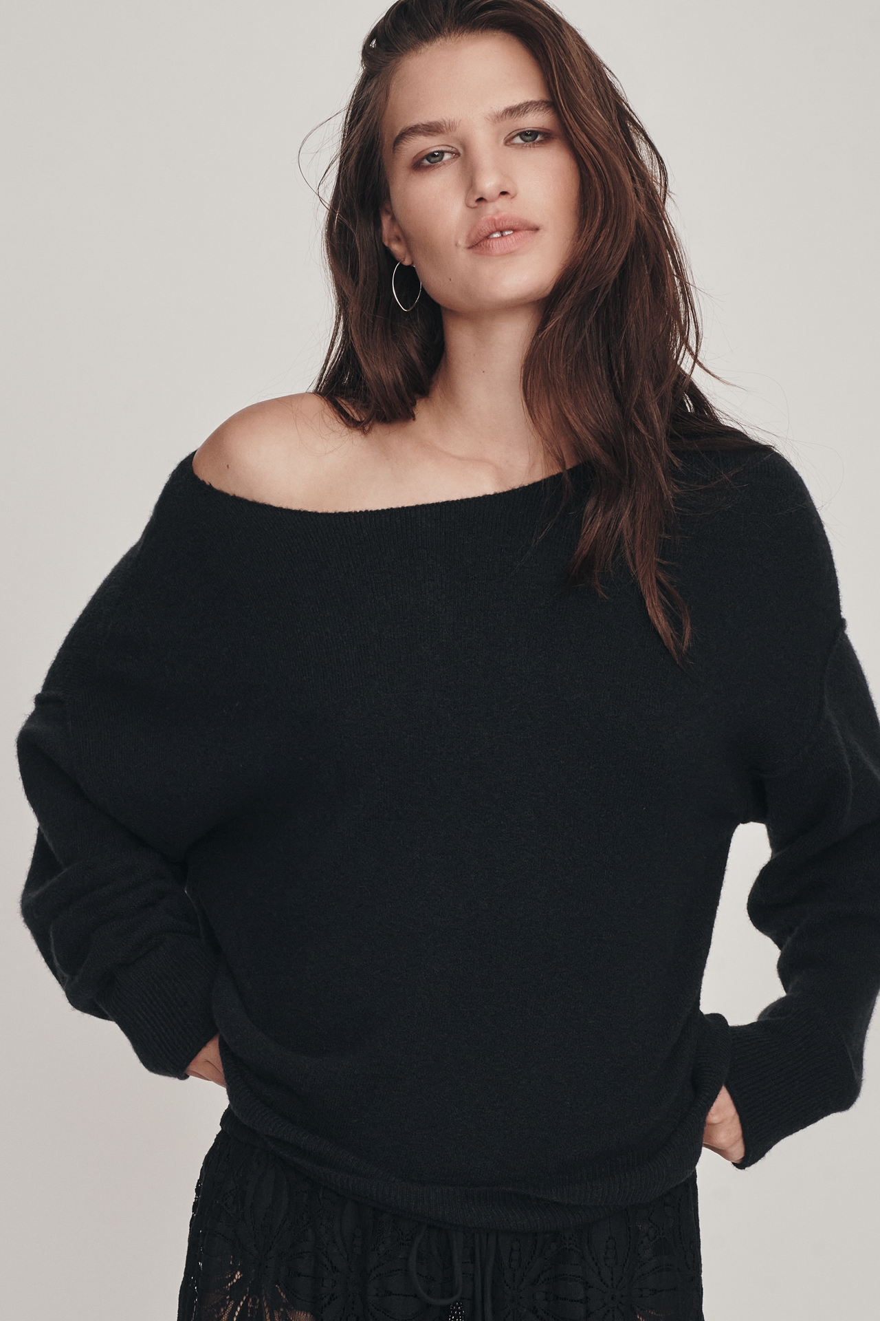 The Haley Boat-Neck Wool Blend Sweater