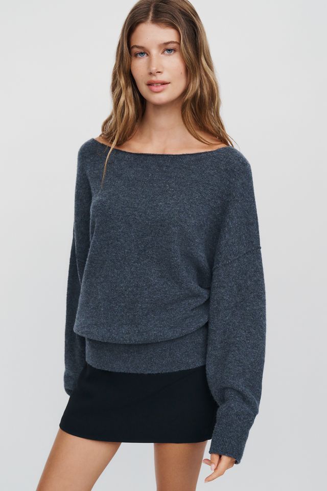 Haley Boat-Neck Wool Blend Sweater #1