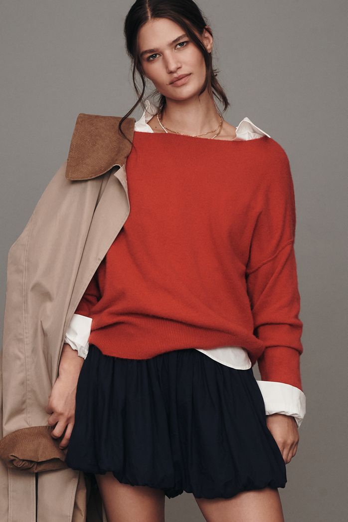 The Haley Boat-Neck Wool-Blend Jumper