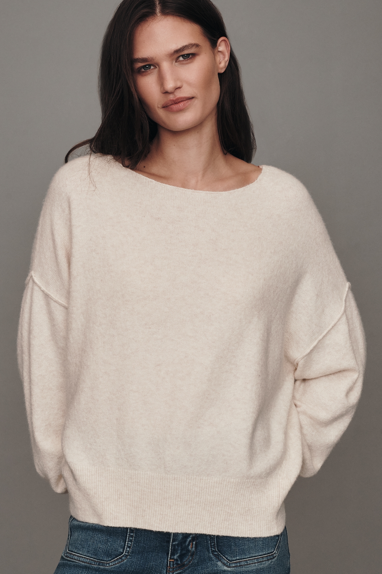 The Haley Boat-Neck Wool Blend Sweater