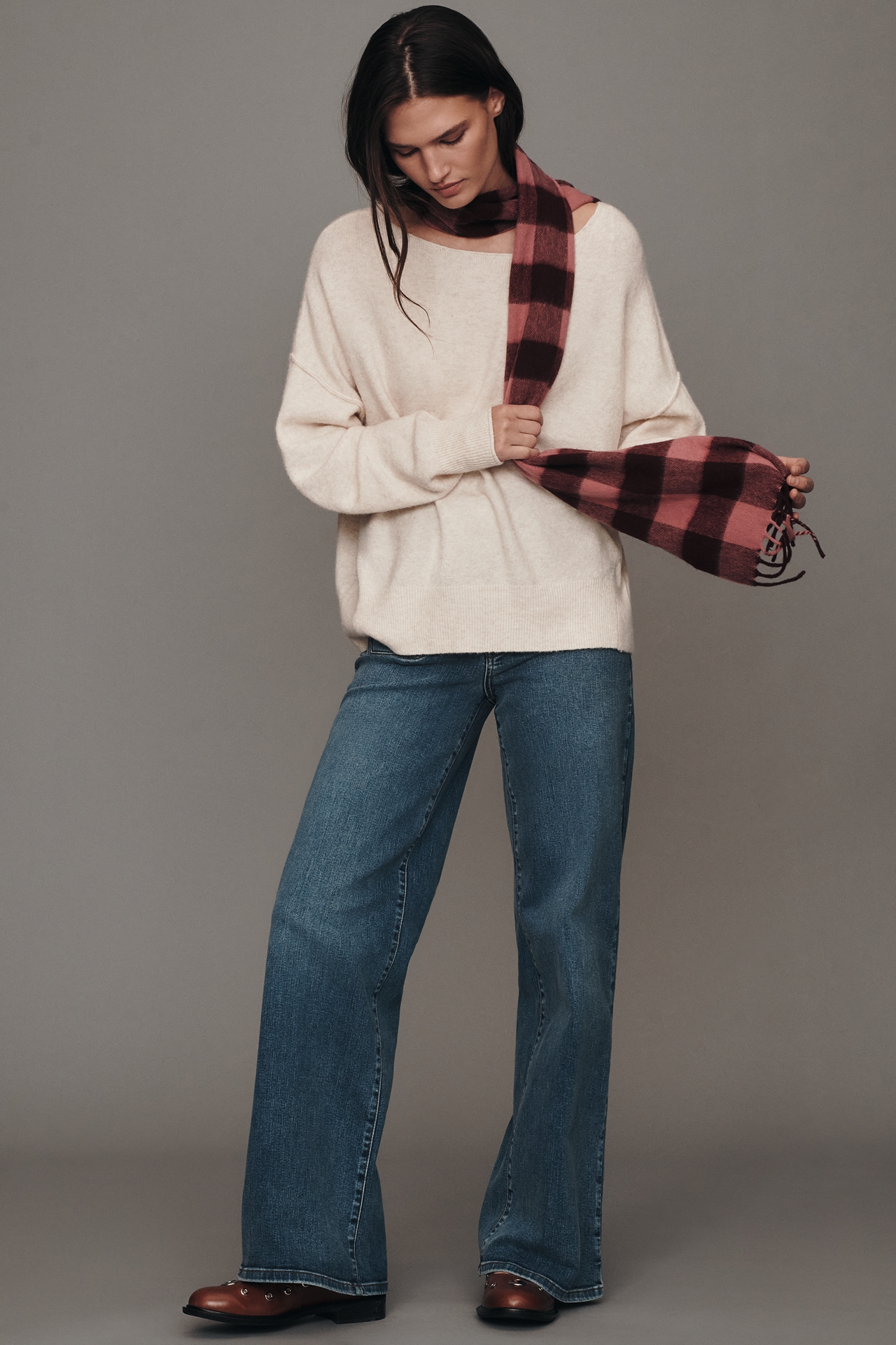 The Haley Boat-Neck Wool Blend Sweater