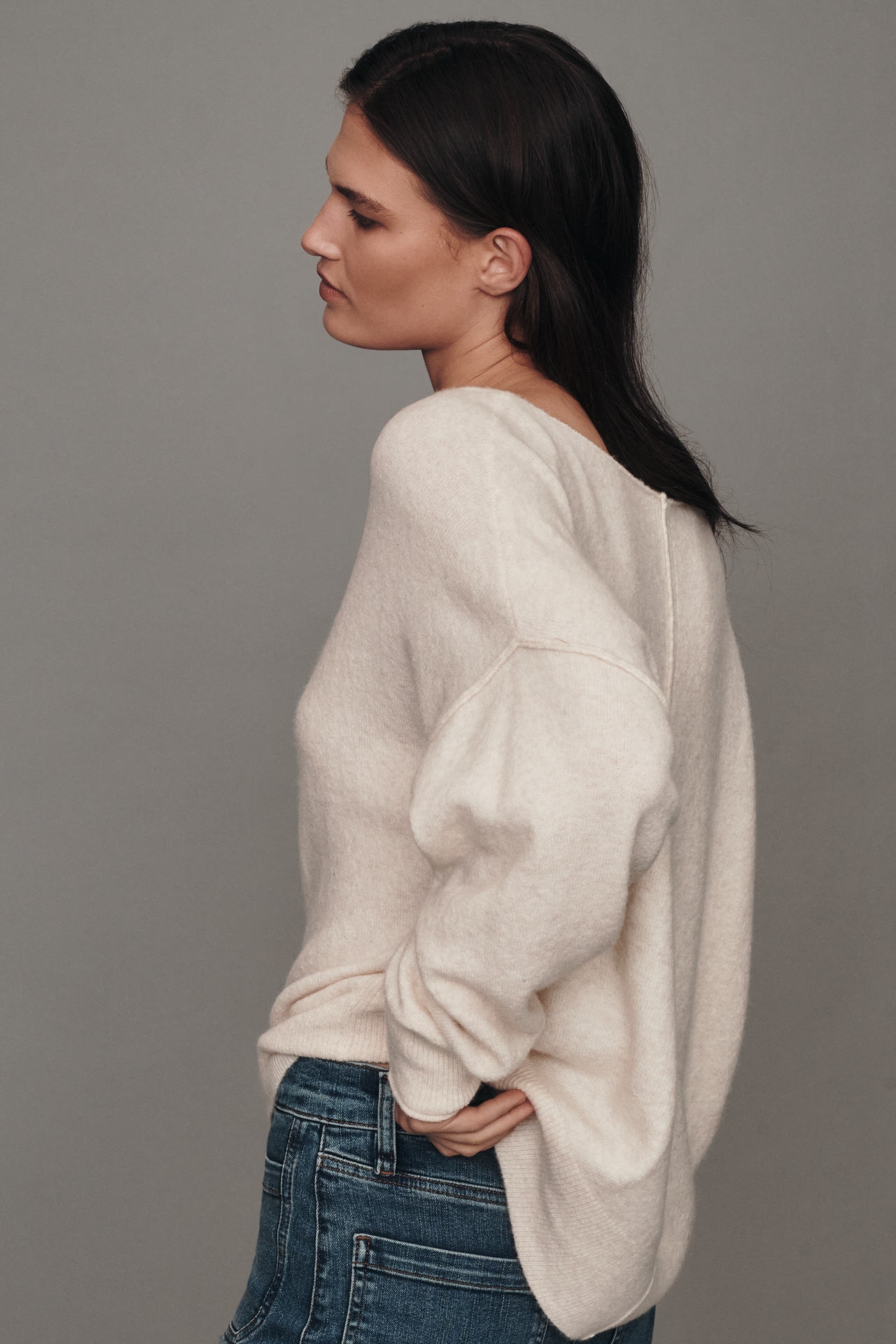 The Haley Boat-Neck Wool Blend Sweater