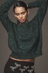 By Anthropologie Long-Sleeve Boatneck Tinsel Sweater