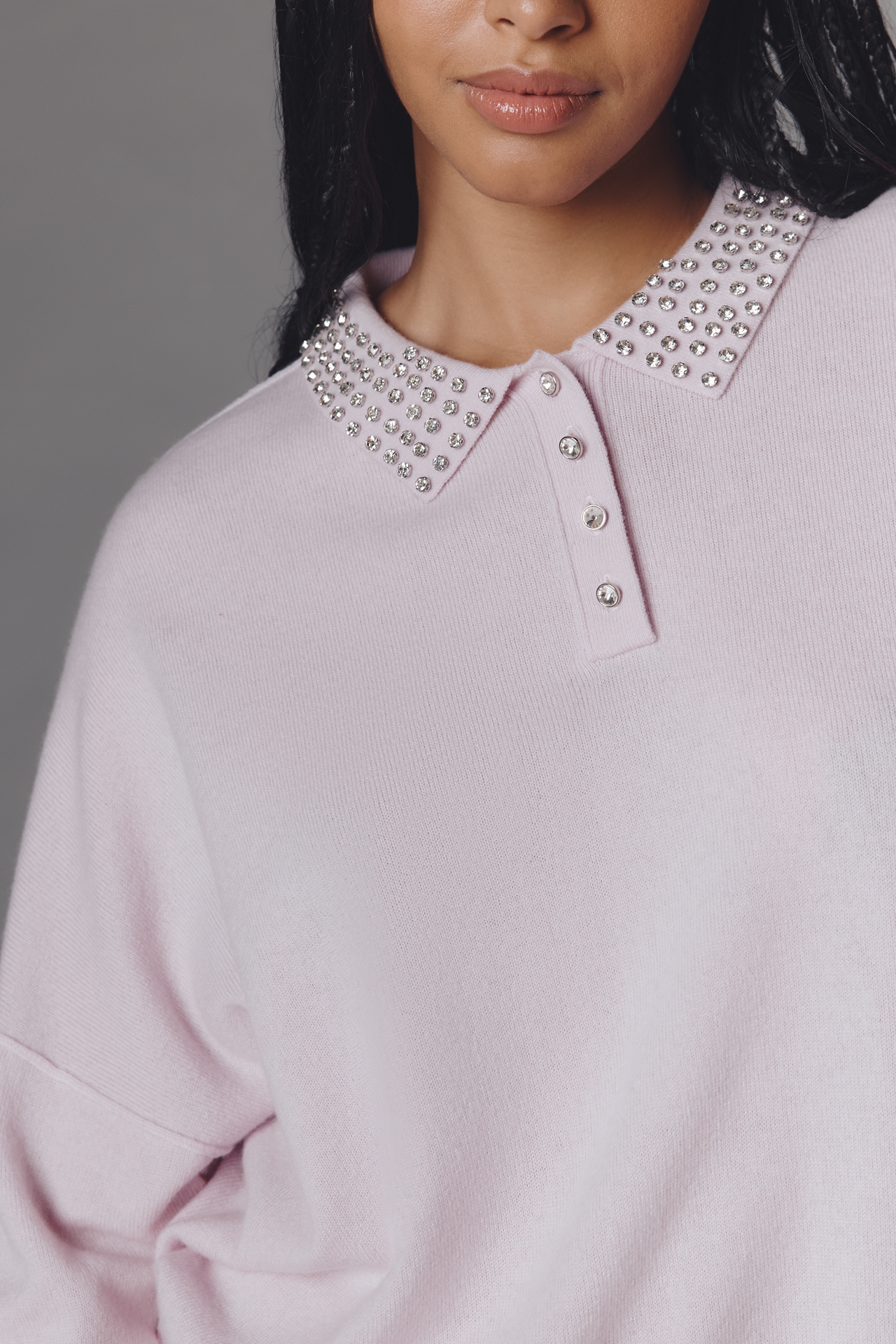 Maeve Studded Wool Cashmere Blend Sweater