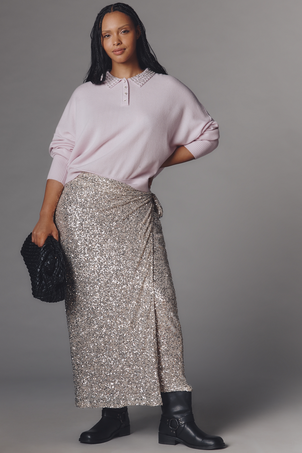 Maeve Studded Wool Cashmere Blend Sweater