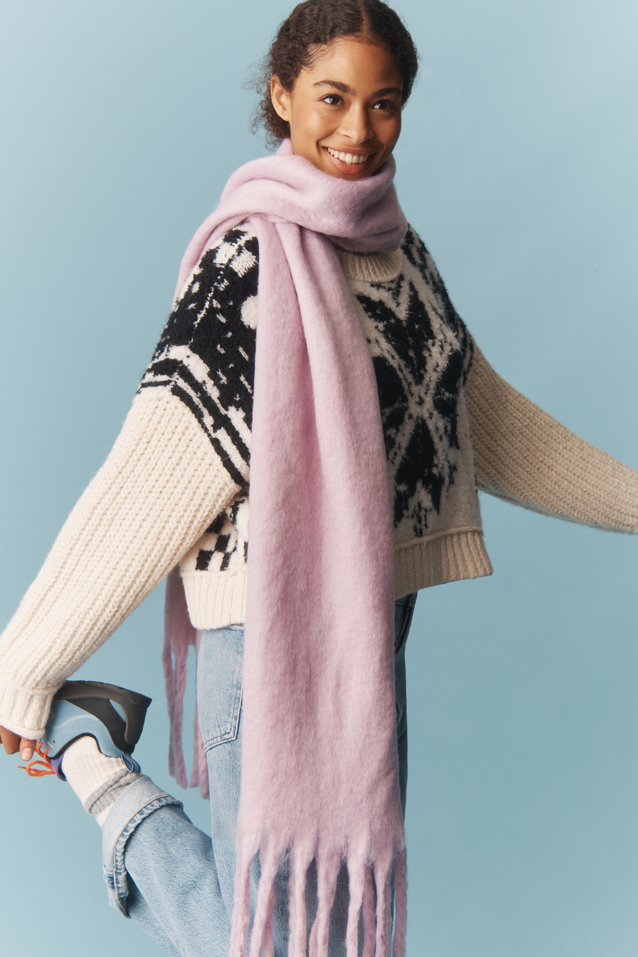 Pilcro Crew-Neck Nordic Sweater