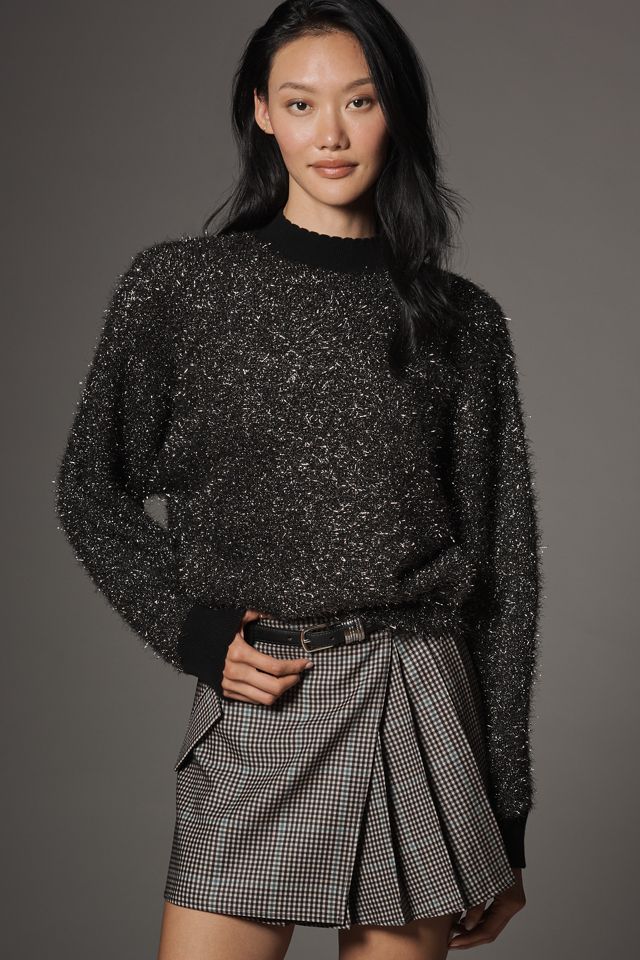 Maeve Mock-Neck Sparkle Sweater #2