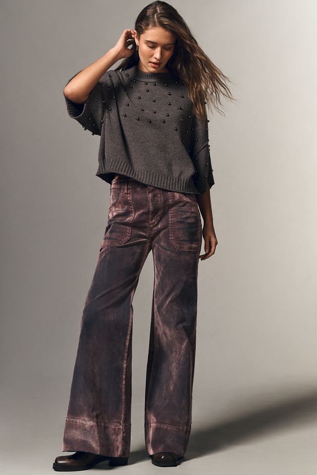 The Goldie Long-Sleeve Studded Crew-Neck Sweater #2