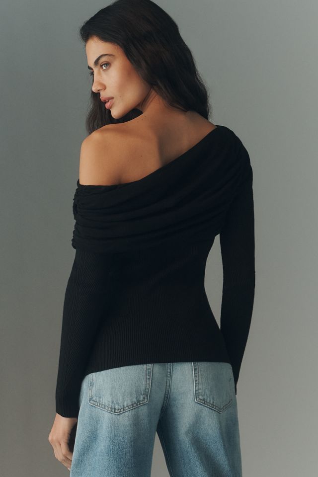 By Anthropologie Long-Sleeve Off-Shoulder Sweater #2