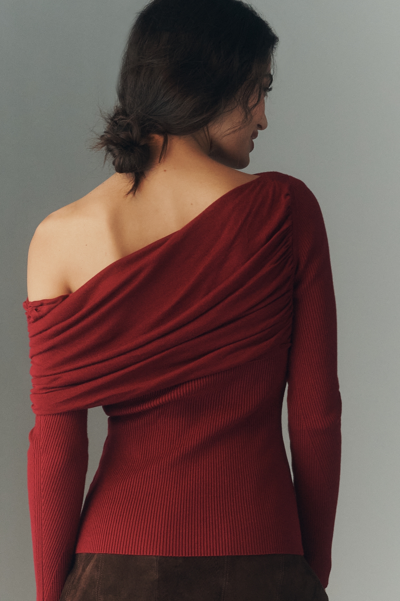 By Anthropologie Long-Sleeve Off-Shoulder Sweater