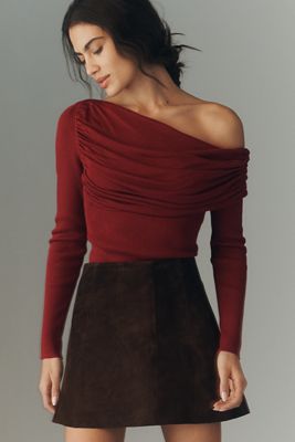 By Anthropologie Long-Sleeve Off-Shoulder Sweater