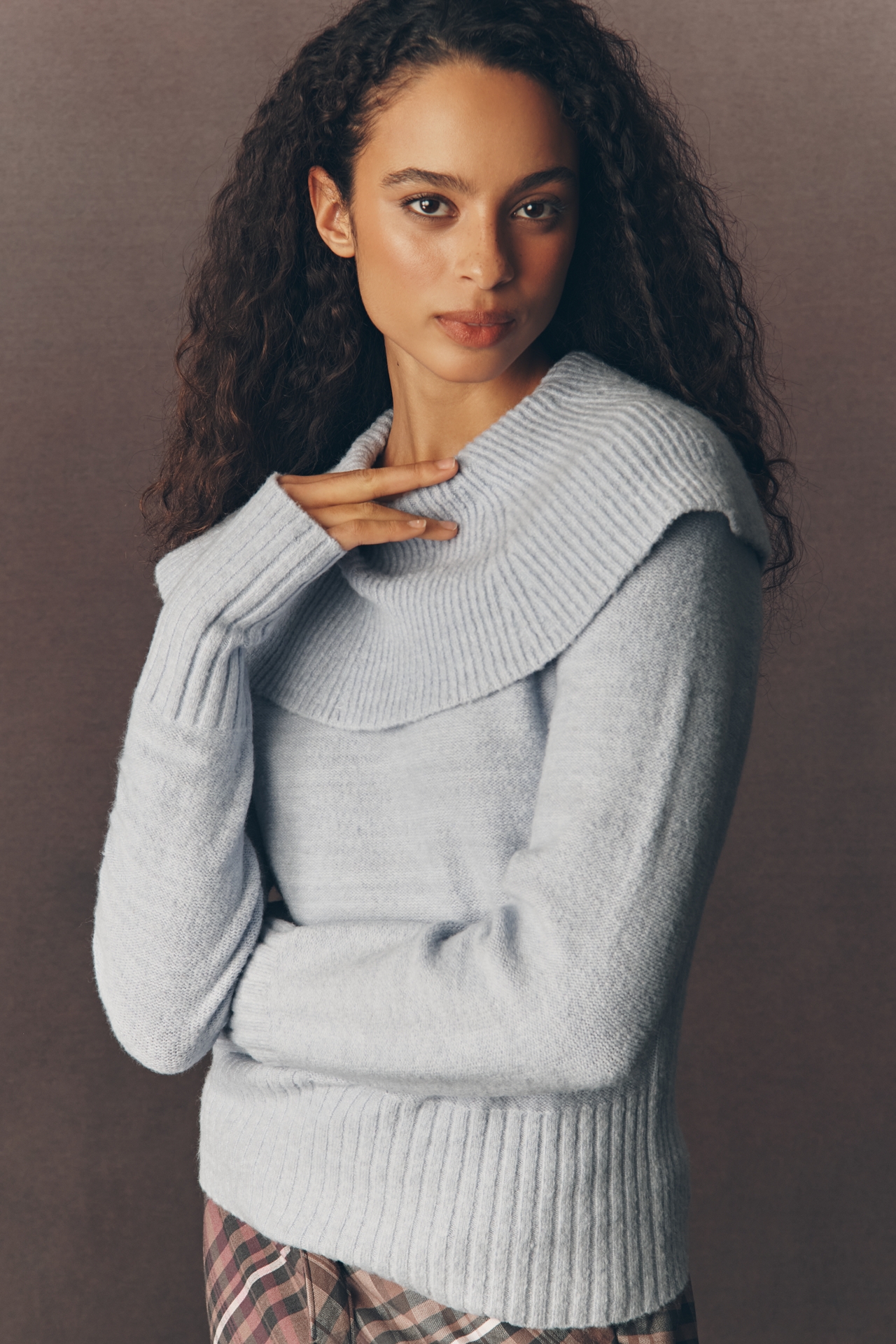 Pilcro Cowl-Neck Sailor Sweater