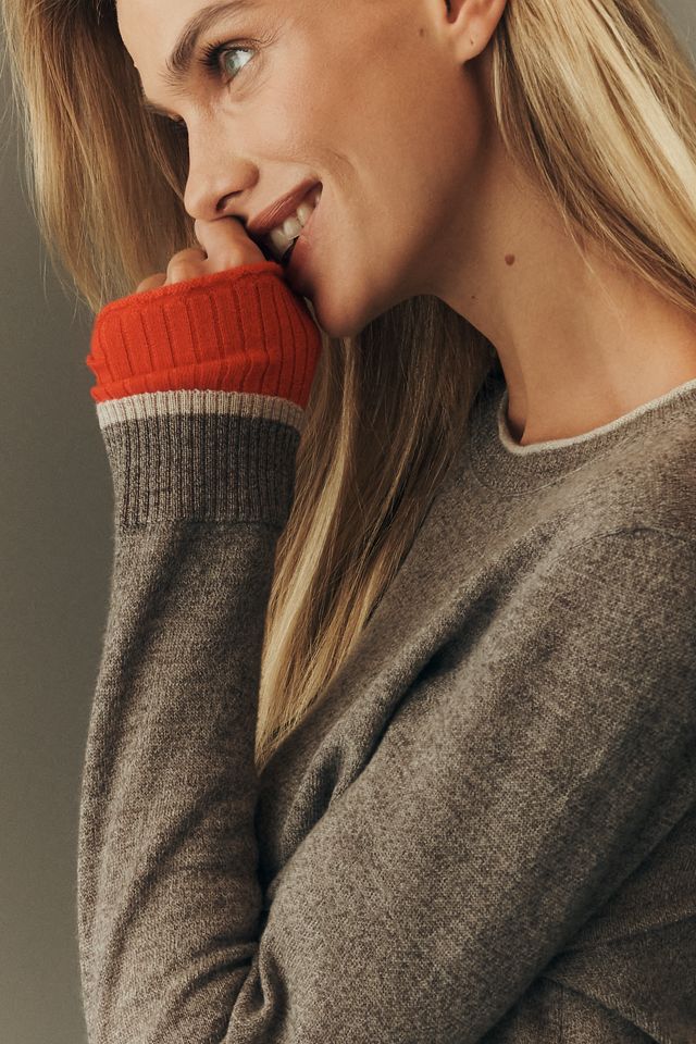 Maeve Crew-Neck Layered Sweater #1