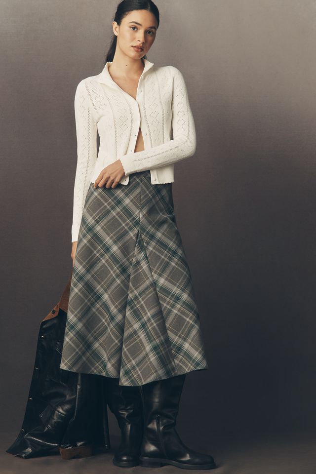 Maeve Mock-Neck Heart Pointelle Cardigan Sweater #2