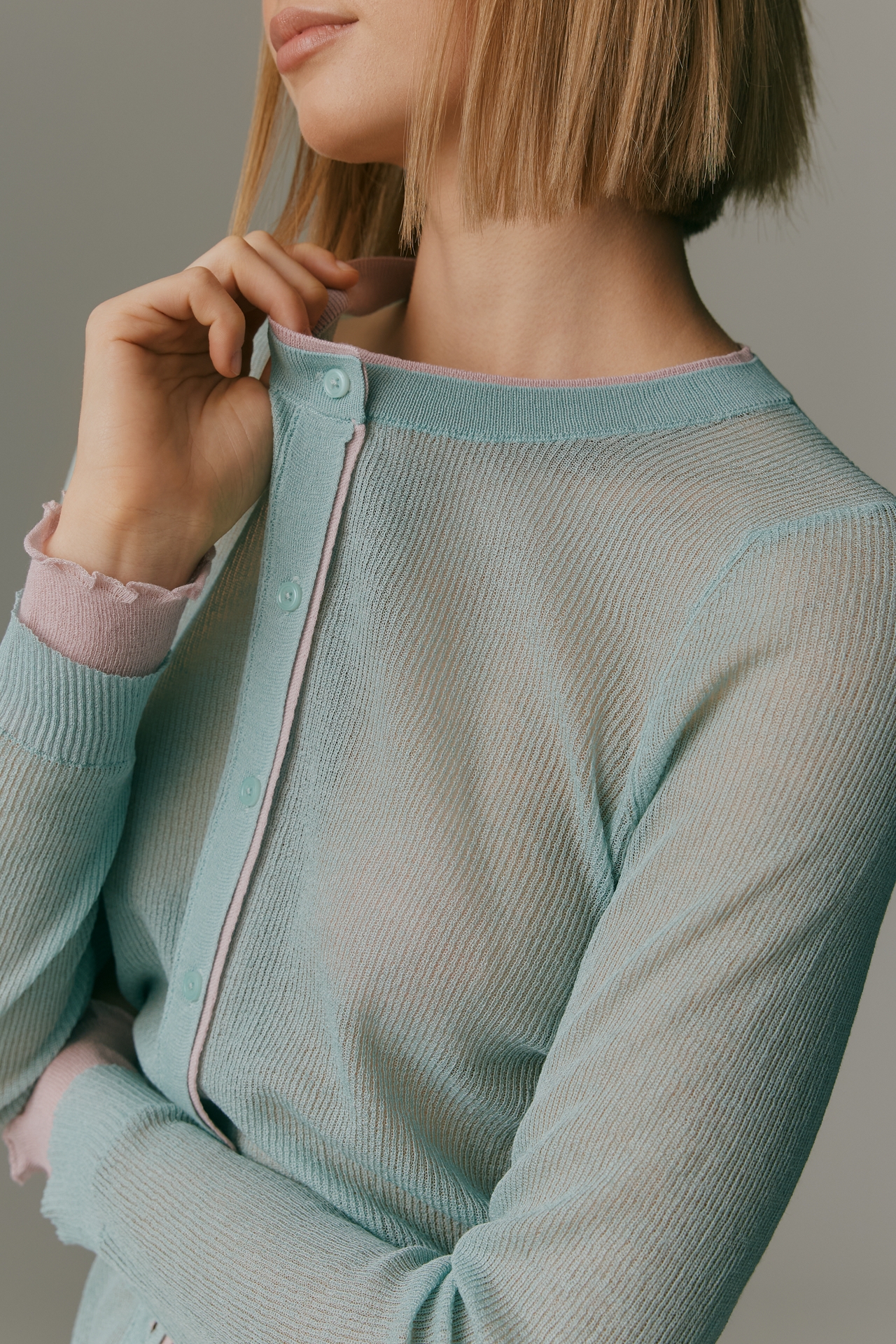 Maeve Sheer Crew-Neck Cardigan