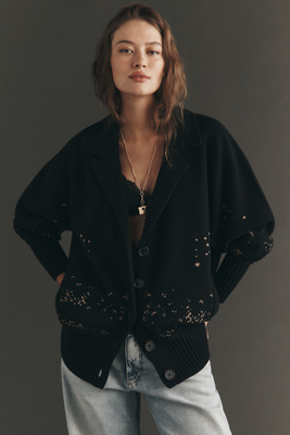 By Anthropologie Collared V-Neck Cardigan
