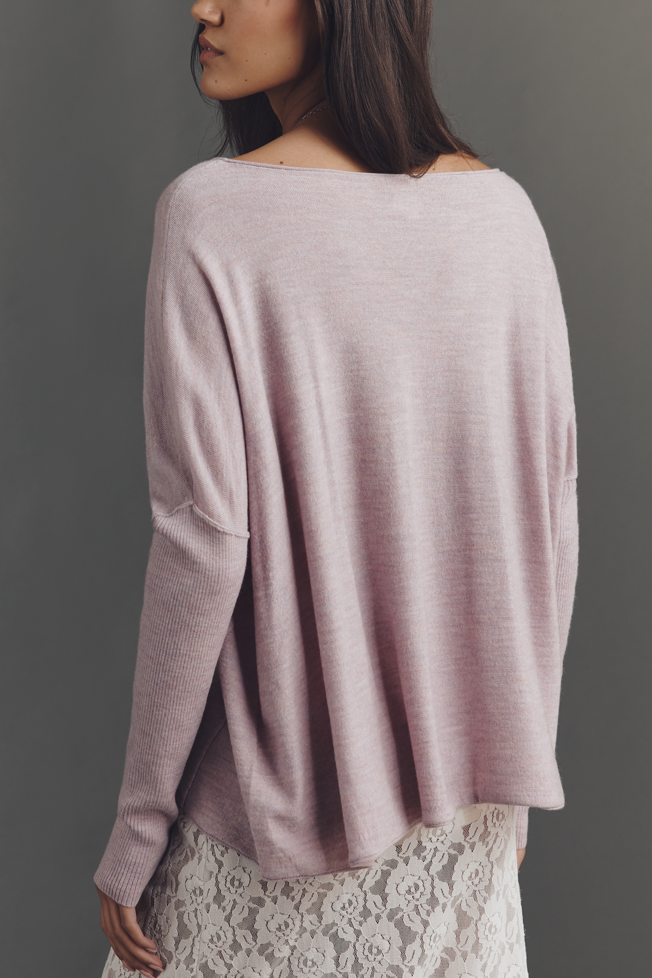 Pilcro Asymmetric Long-Sleeve Oversize Sweater