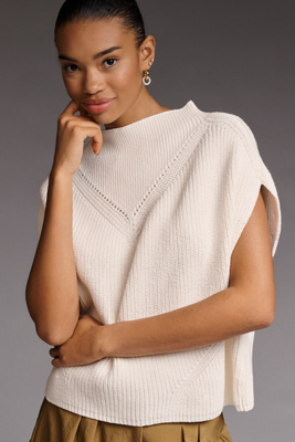 The Enza Cotton Poncho Sweater Vest